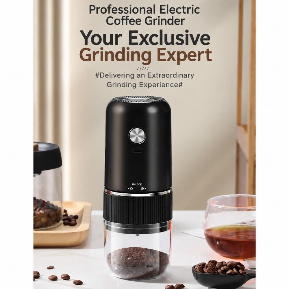 USB Rechargeable Portable Coffee Grinder Ceramic Burr Coffee Bean Grinder Espresso