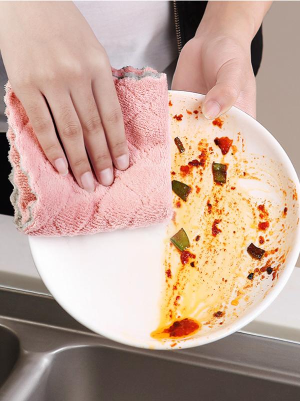 10 шт. Полотенце из микрофибры, впитывающее кухонное полотенце, антипригарное, масляное, для посуды, салфетки, посуда, бытовая химия