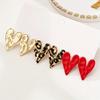 1 Pair/3 Pairs Women's Fashion Earrings Vintage Simple Classic Irregular Heart Leopard Print Style Suitable for Gifting Daily Versatile No Card