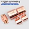 Copper Wire Connector C Type Copper C-shaped Clamp C Type Clip Buckle Terminal Clamp  Wire