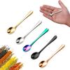 Tiny Spoons Mini Stainless Steel Spoons Food Grade Seasoning Spoon for Powder Spices Pepper Sugar Coffee Versatile Kitchen Tool