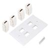 4-Port Buckle HDMI Coupler Cover O Video HDTV Wall Plate Panel