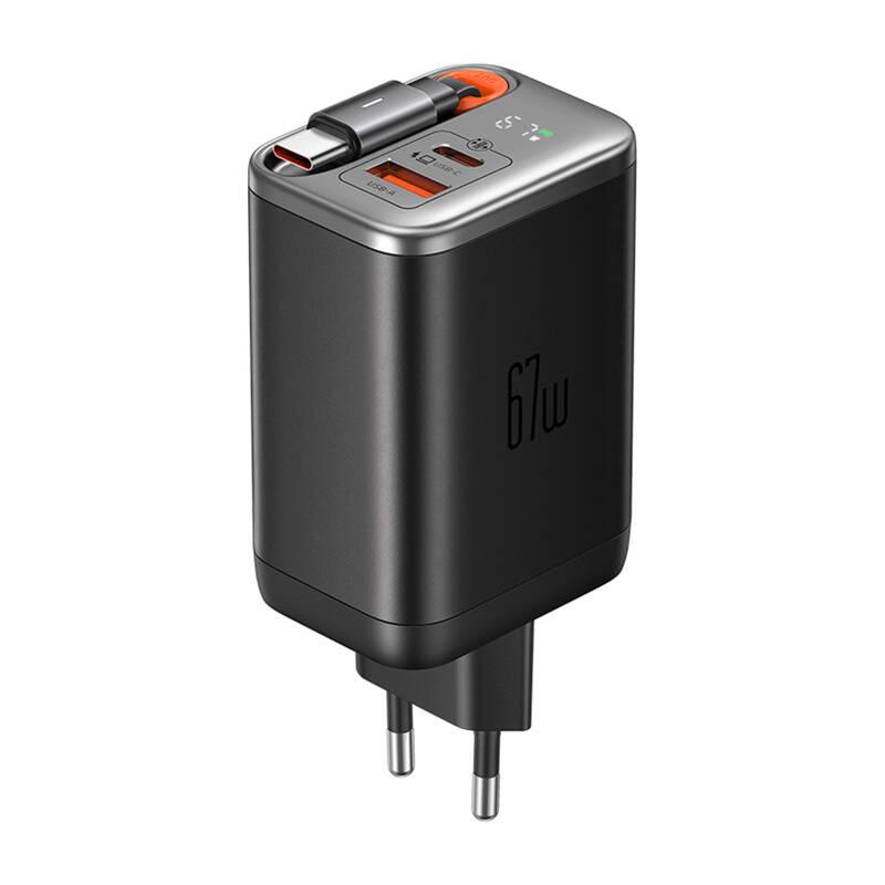 2-in-1 Charger Usb-C+A Mcdodo Ch-4100 67W Gan, Usb-C Cable 65Cm, Black