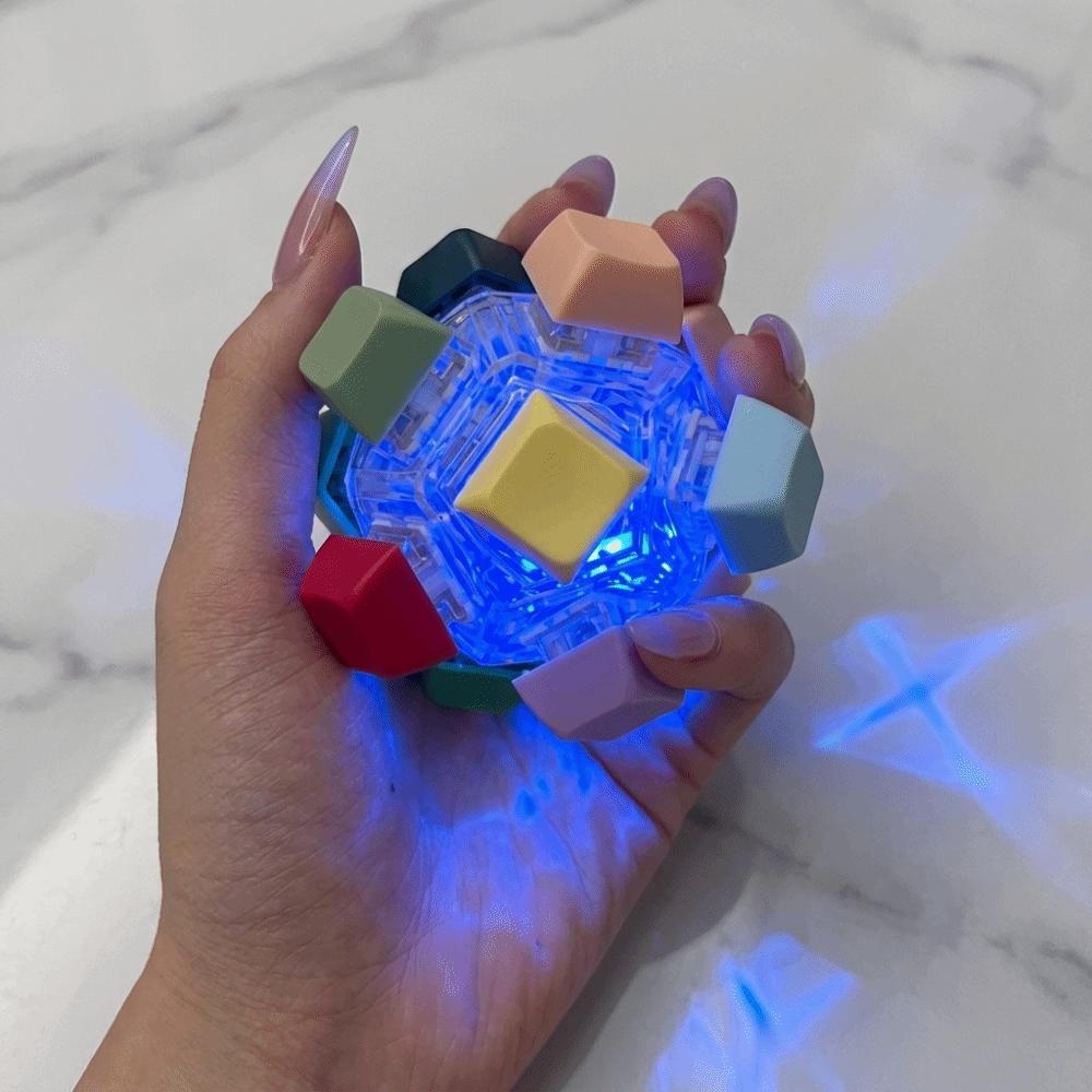 Clickable Button Fingertip Press Button Tester 12 Key Keyboard Key Toy Fidget Toy  Focus Games