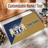 Personalized Crystal Velvet Carpet FC Zürich Pattern Non Slip Floor Rug