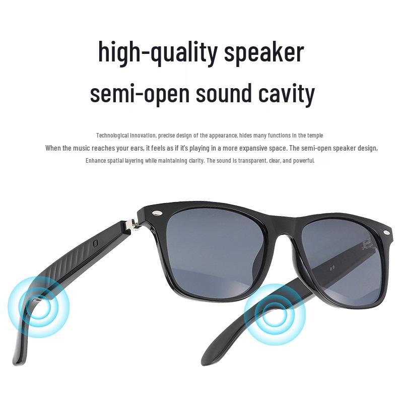 AI Bluetooth Translation Glasses: LC103-02 UV Color-Changing Lenses, Music & Call Functionality Sunglasses