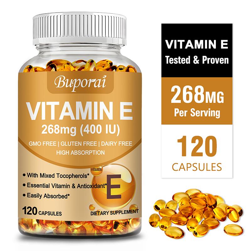 Buporai Vitamin E supplement is beneficial for skin health, facial health, and immunity.