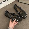 Fashion New Popular Women's Flat Shoes Mesh-edge Upper Rhinestones Soft Soles Shoes Women Dress Breathable Fairy Style Zapatos De Mujer
