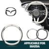 Кожаная карбоновая накладка на руль автомобиля Автоаксессуары Для 3 6 CX5 2 CX3 CX9 MX5 RX8 Axela Demio MS CX5 2 Axela Demio Atenza MS GJI BK MP