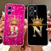 Чехол для Xiaomi Redmi Note 12 5G Милые Буквы Короны Прозрачный Силиконовый Мягкий Тонкий Чехол Для Телефона Redmi Note 12 Pro Plus