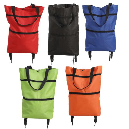 Складная тележка для покупок на колесах, прочная, водонепроницаемая, из ткани Оксфорд, складная сумка для продуктов с бесшумными колесами, передвижная тележка для покупок