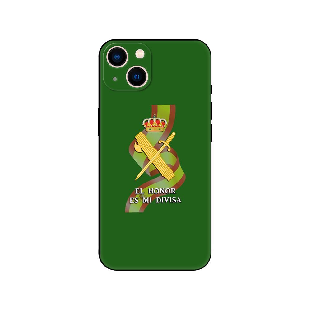 Чехол для телефона с эмблемой испанской гвардии для iPhone 14 2020se 6 6s 7 8 plus x 10 XR XS 11 12 13 mini pro MAX, черная задняя крышка из ТПУ