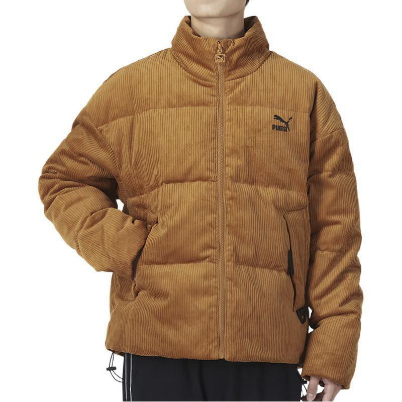 Puma Logo Print Solid Color Stand Collar Down Jacket Unisex Outerwear 535581-74