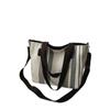 Big Bag Women's Fashion Striped Canvas Commuter Tote Stylish One-shoulder Crossbody Mommy Bag