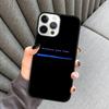 Police Thin Blue Line American Flag Phone Case For iPhone 17 Air 16 16e 15 13 14 Pro Max 11 12 Plus 2022 MAX Cover