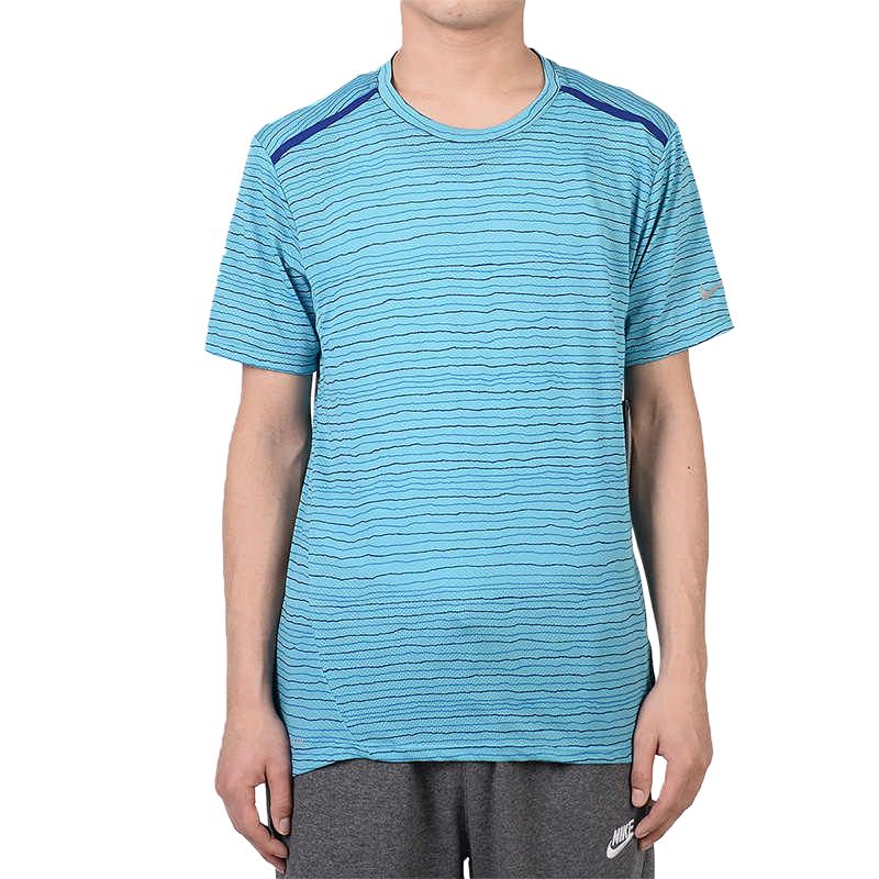 Nike T Shirts Men's Blue Crew Neck Moderate 724810-418