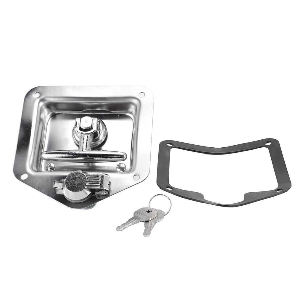Защелка с Т-образной ручкой и ключами, складная ручка, замок для ящика для инструментов из нержавеющей стали для домашнего и коммерческого использования
