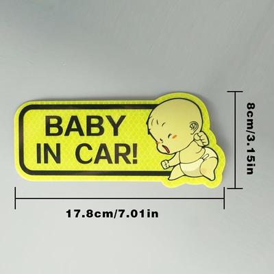 Светоотражающие Предупреждающие Знаки Безопасности для Малышей и Детей Наклейки Милый Мультяшный Знак 'РЕБЕНОК В МАШИНЕ' Наклейка на Окно Бампер Автомобиля