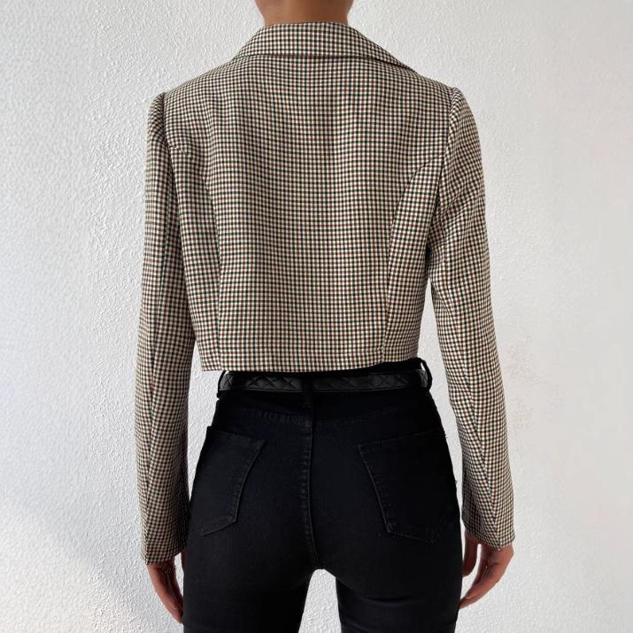 Весенняя куртка Короткий повседневный пиджак Универсальный для женщин