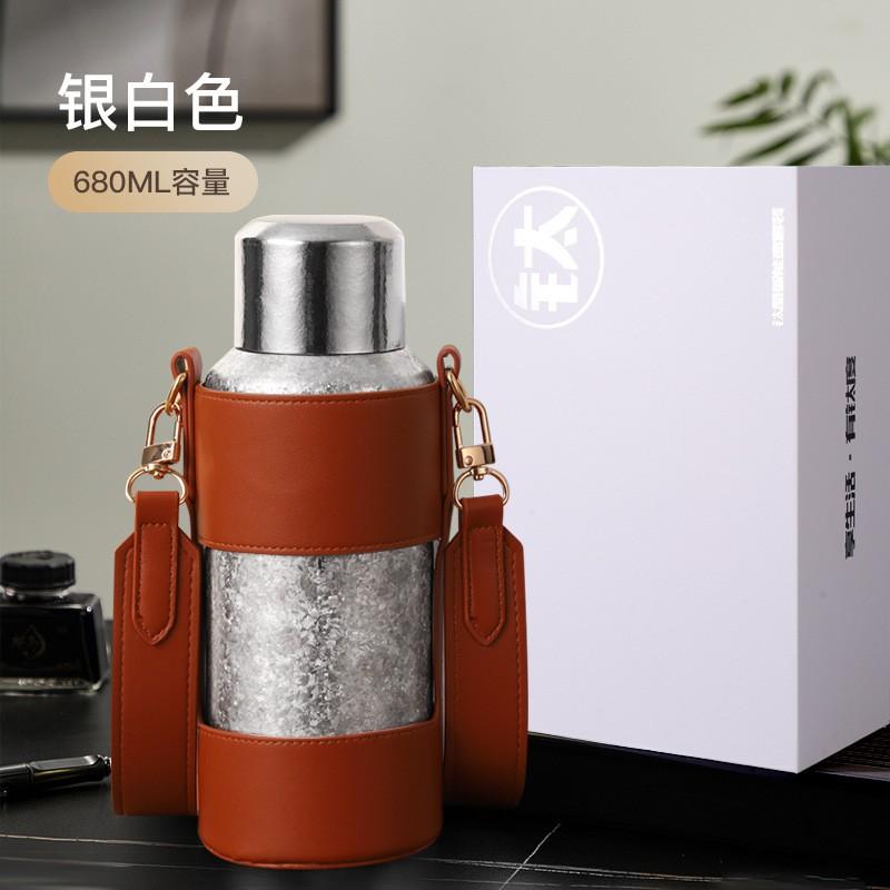 Pure Titanium Vacuum Insulated Travel Mug With Tea Infuser 680ml Portable Outdoor Car Cup Men Women