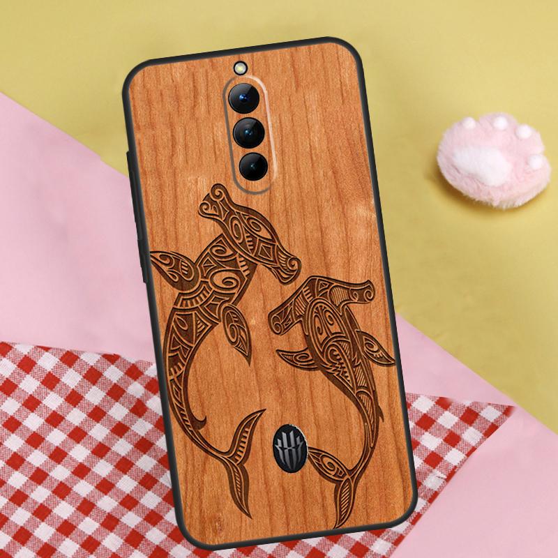 Wolf Bike Чехол-книжка 'Бабочка' из дерева для ZTE Nubia Red Magic 10 Air 6S 7S 7 Pro RedMagic 10S 9S 8S 8 9 10 11 Pro Plus