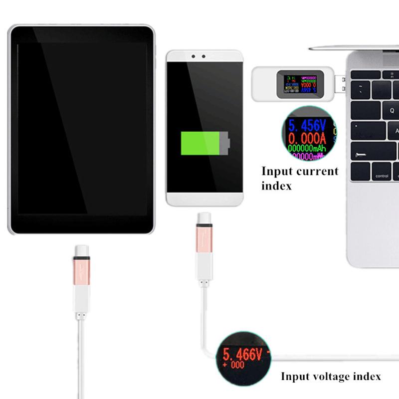 USB-тестер с цветным дисплеем постоянного тока 10 в 1, ток 0-5 А, напряжение 4-30 В, тестер зарядного устройства USB, измеритель мощности, детектор мобильных батарей