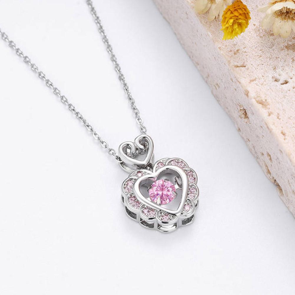Модное женское ожерелье в форме сердца, кулон с кристаллами, подарки, ювелирное ожерелье, полое ожерелье на день рождения O6A5
