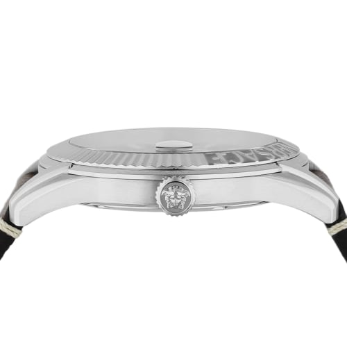 Versace GRECA TIME Men's Watch, VE3K00122, Blue Dial, Stainless Steel, Sapphire Crystal, Quartz Movement, 41mm, Swiss Made, Brown