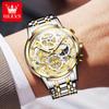 OLEVS Brand Watch Hollow Dial Single Calendar Quartz Watch Men Watch Men Watch