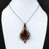 Red Fire Labradorite Gemstone Pendant Copper Wire Wrapped Pendant Designer Copper Jewelry Handmade Ethnic Pendant Wire Wrap Jewelry For Gift
