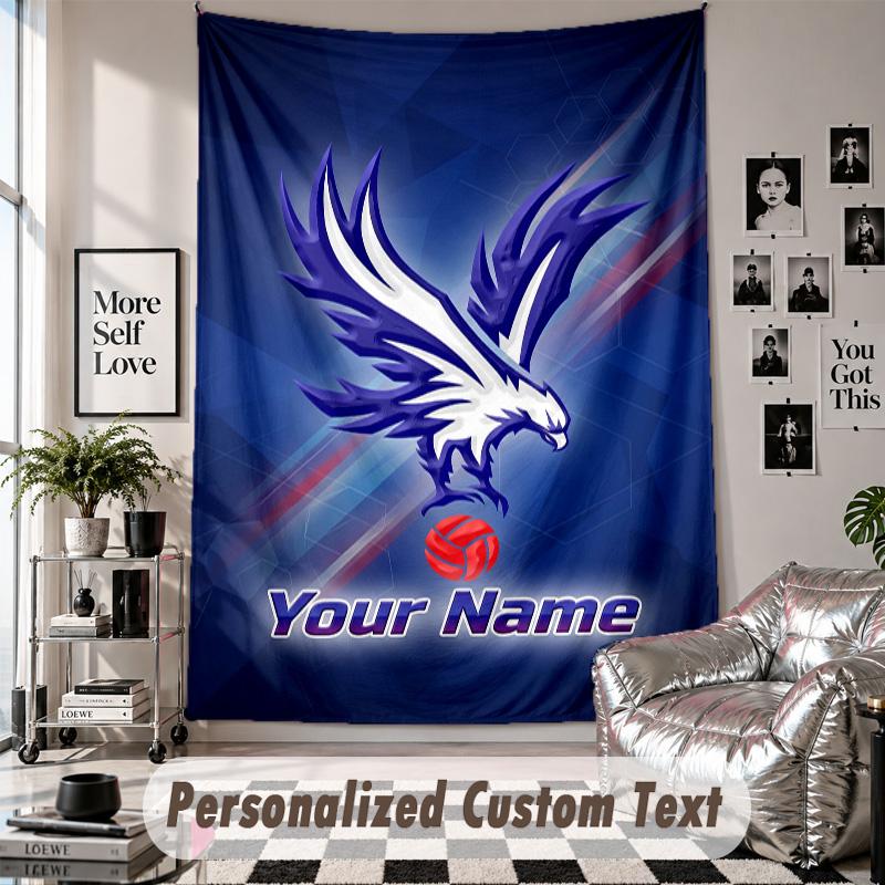 Custom Tapestry Wall Hanging, Crystal Palace Personalized Name Text Home Wall Decor