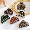 Stylish Retro Acetate Pumpkin Hair Claw Clip For Women With High Volume Hair