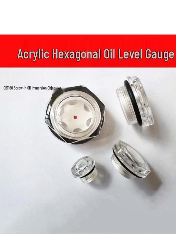 Пластиковое шестигранное ввинчиваемое маслоуказательное стекло для редукторов M36x1.5
