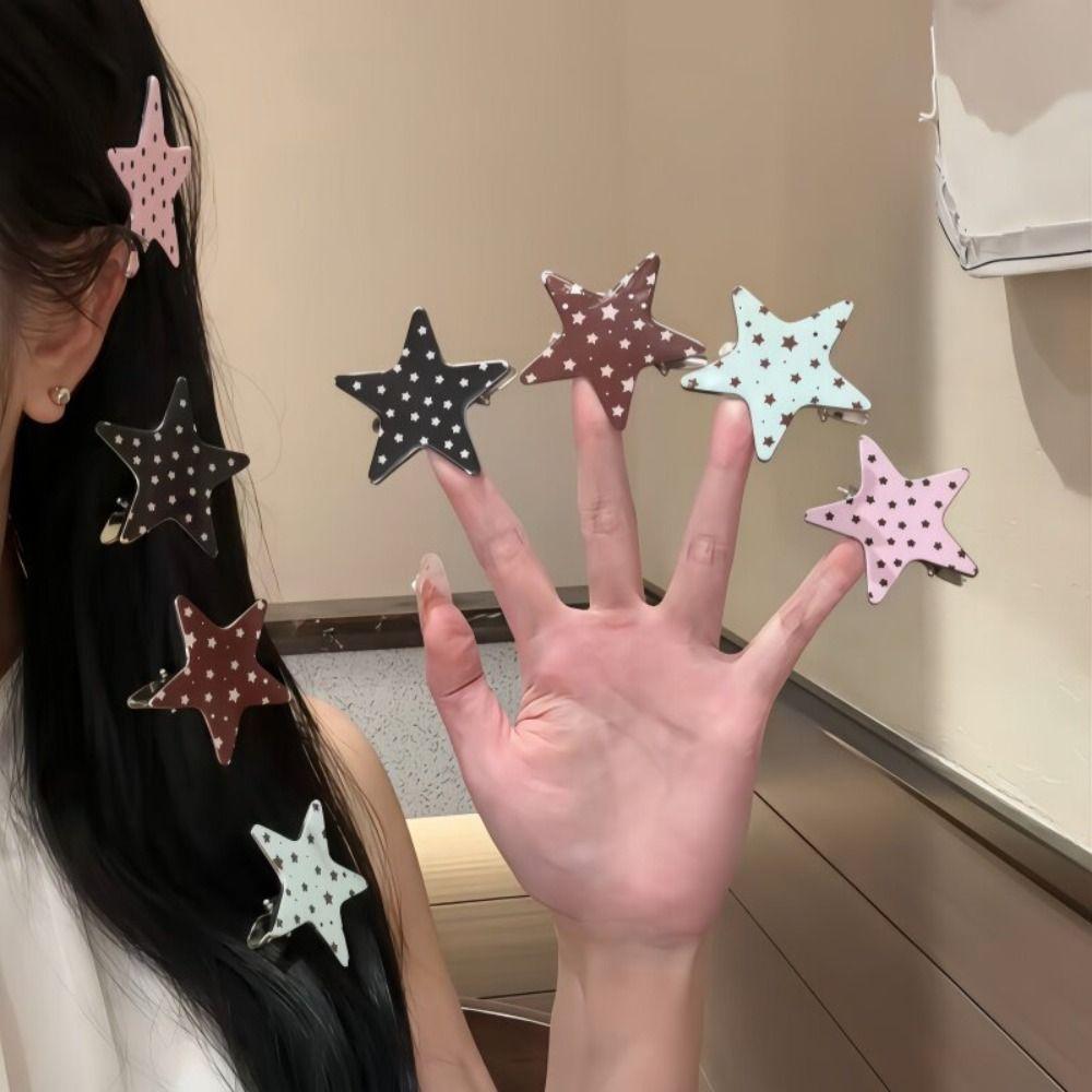 Lightweight Star Hair Clip Five-Pointed Star Hairpin Street Style Fashion Outfit