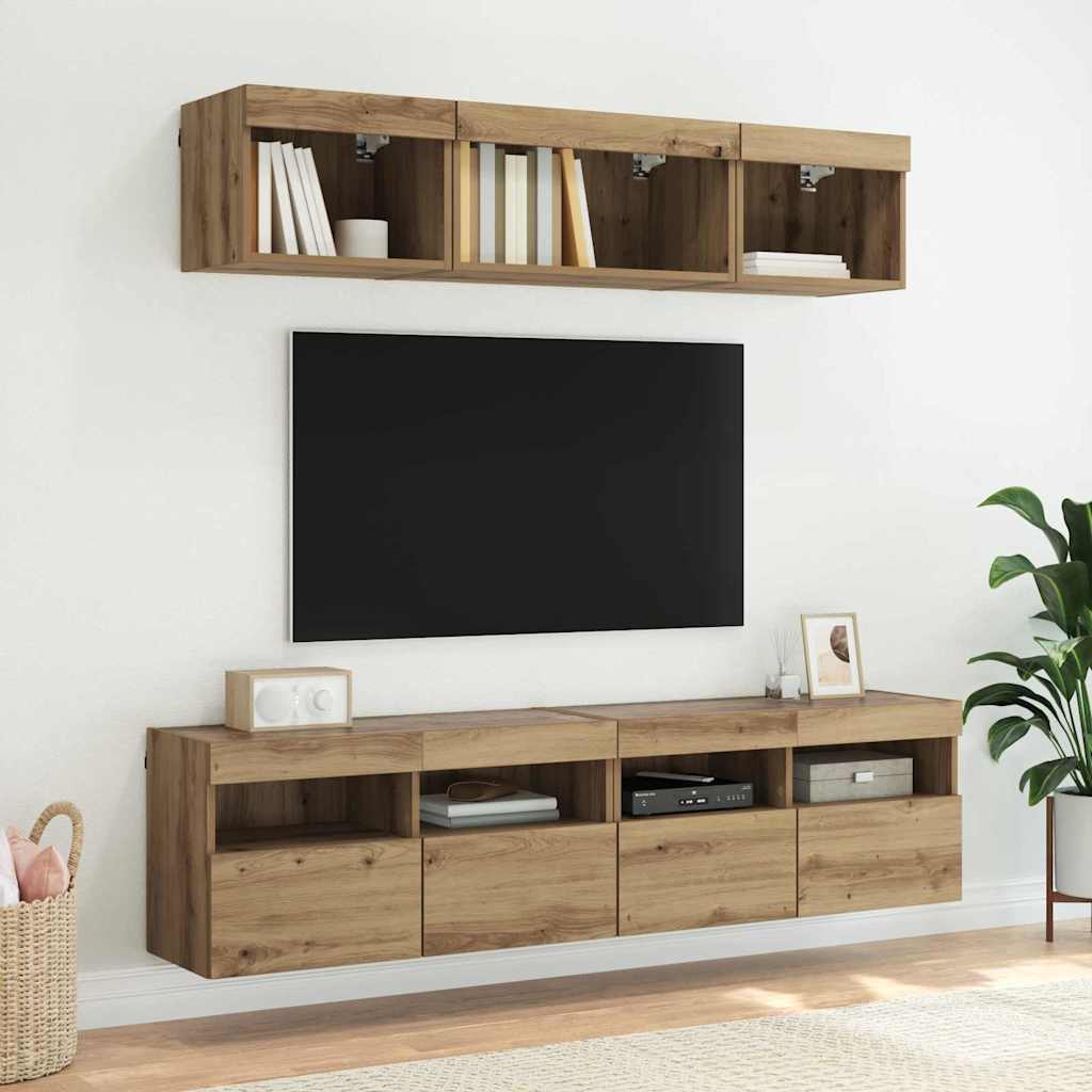 TV Wall Cabinet Artisan Oak 80 x 30 x 40 cm Particleboard