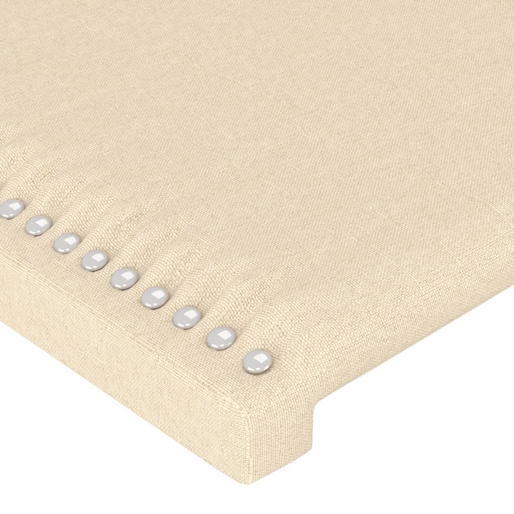 Headboard Cream 180 x 5 x 118 128 cm Fabric