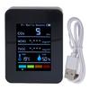 Черный Детектор Углекислого Газа CO2 ЖК-дисплей TVOC HCHO Температура Влажность Монитор Качества Воздуха Измеритель Детектор CO2 Монитор Качества Воздуха