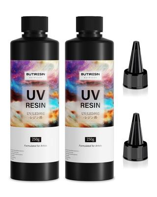 ButiResin 500 г УФ-смола жидкая, большой объем, твердый тип, совместима с УФ-LED, высокая прозрачность, быстрое отверждение, не желтеет, низкое раздражение, для DIY