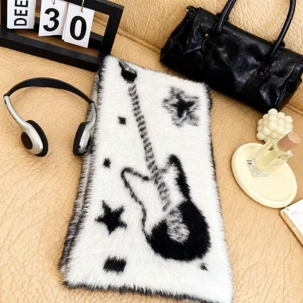 Cat Winter Scarf Warm Pashmina Cute Mink Wool Scarf Women