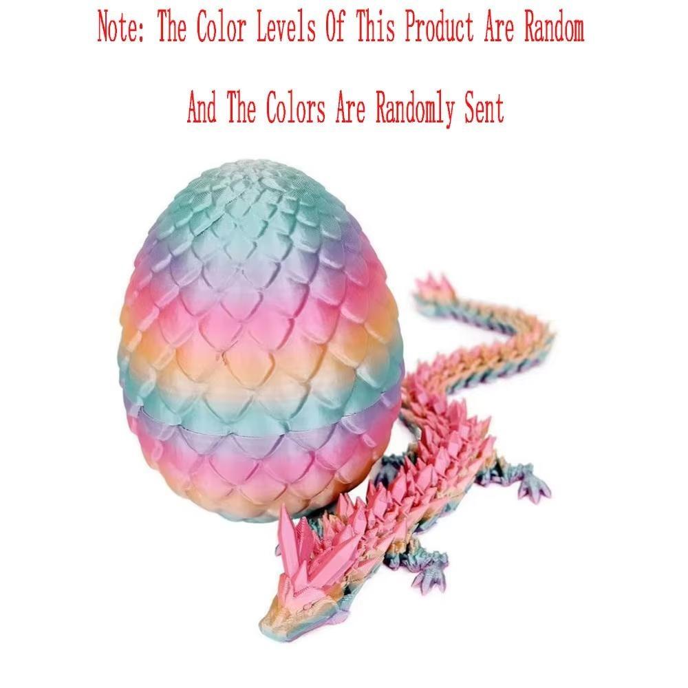 1/2 шт. Напечатанное на 3D драконье яйцо с полностью подвижной моделью дракона, подвижное, вращающееся, шарнирное настольное украшение, детская игрушка