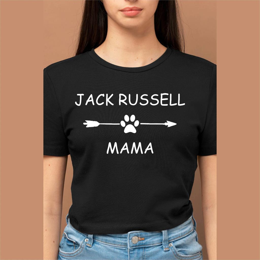 Jack Russel Mama T-Shirt, Dod Owner Gift For Woman's Dog Mama Crusher Tee Top