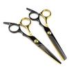 Professional 6Cr Steel 6 '' Scissor Black Gold Hair Scissors Haircut Thinning Makas Cutting Shears Hairdressing Scissors