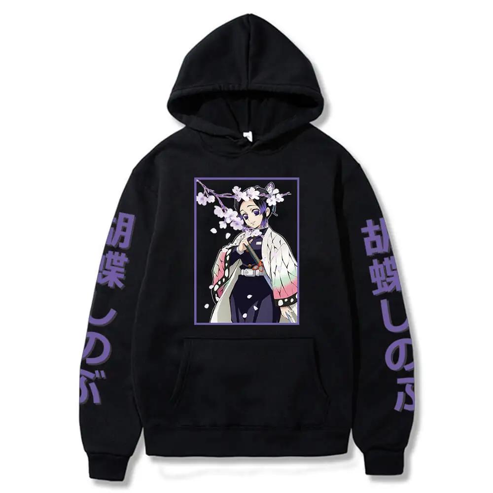 Demon Slayer Kamado Nezuko Oversize Anime Hoodie Hooded Streetwear Hip Hop Men/women Loose Pullover Clothes Sweatshirt Children