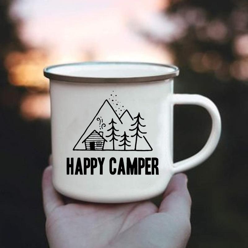 L Love You To The Mountains and Back Enamel Cups Coffee Wine Mug Stainless Cup Drinkware Cupshe Personalized Gift Friends Mugs