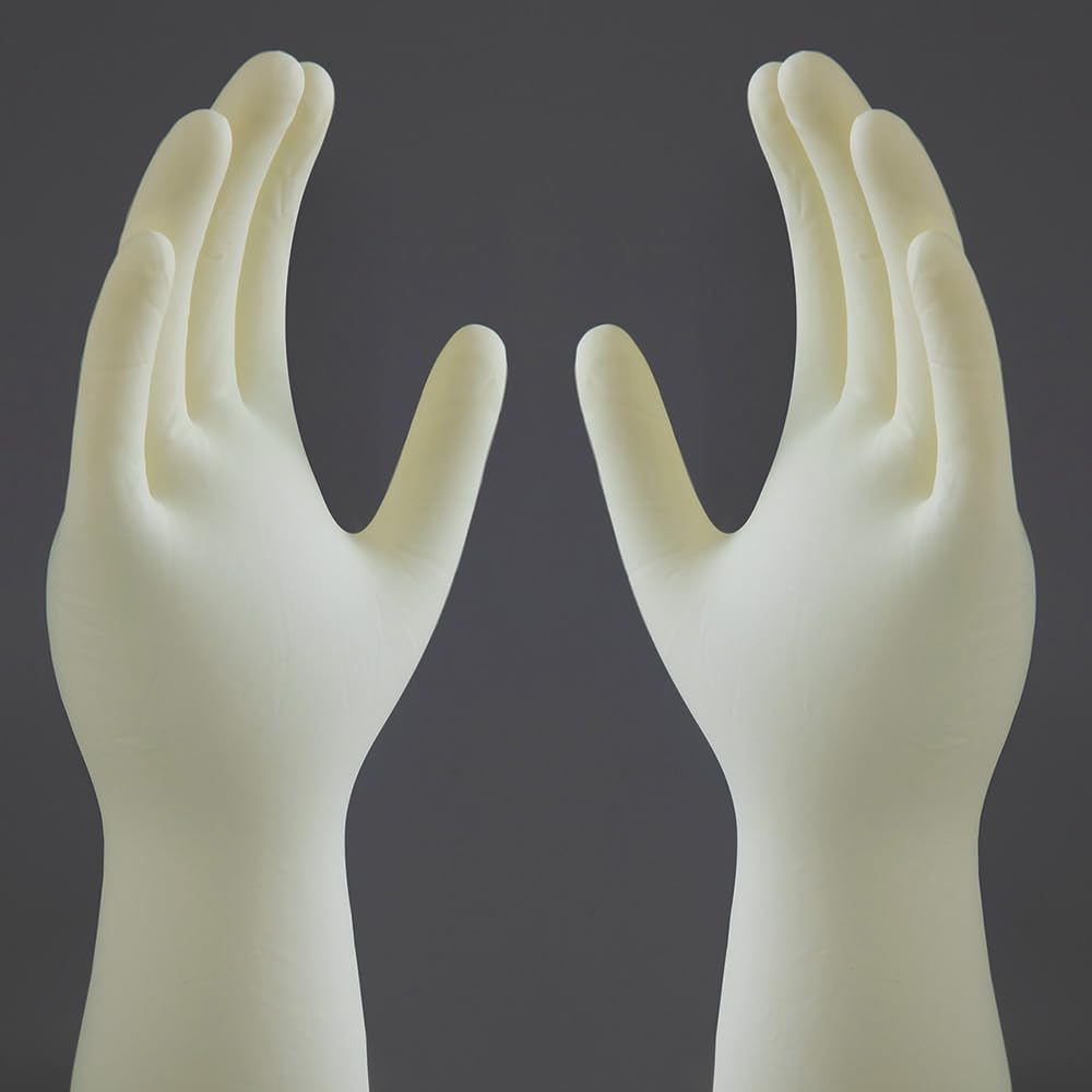 Clean Knoll Left and Right 3D Alpha Latex Powder 500 Less Clean Room [AS ONE] Gloves, Separated, Structure, Free, Economy, Pairs, L, Fit, Grip,