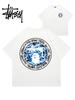 Bape X Stussy Свободная хлопковая футболка с принтом