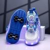 Ao Bing Kids' Light-Up Roller & Ice Skates - Four-Wheel Roller Skates for Boys, Eight-Wheel Ice Skates for Girls.