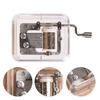 Convenient Hand-crank Music Box Easy Use Metal Exquisite Portable Square Music Box for Home