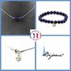 Stones and Minerals. Jewelry Set Bracelet Necklace 2 Lapis Lazuli Pearls 8 Mm. Chain In Customizable Size.