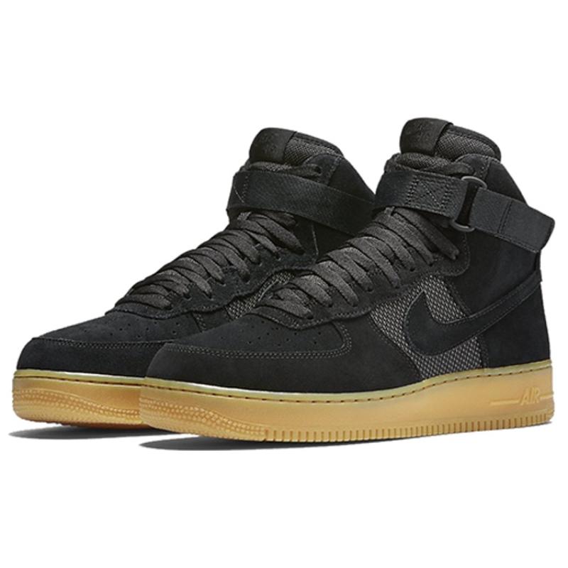 Nike Кроссовки Air Force 1 High 07 LV8 Черные с подошвой цвета жевательной резинки 806403-003